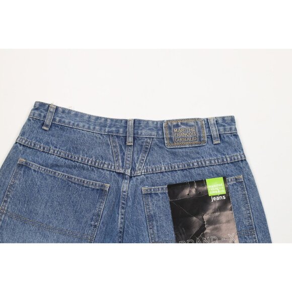 NOS Vintage 90s Marithe Francois Girbaud Mens 32 Loose Denim Jean Shorts Blue - Picture 8 of 11